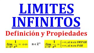 Limites INFINITOS  Definición y propiedades EJERCICIOS RESUELTOS [upl. by Hgierb]