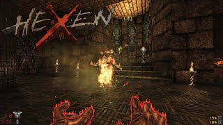 Hexen HD Rain Parallax Gore Upscale Resound  Hub 1 Winnowing Hall  4K60 [upl. by Schmitt]