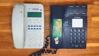 Optus OneTouch 250 amp OneTouch Display telephones by Alcatel restoration video QLTD [upl. by Eilrac]