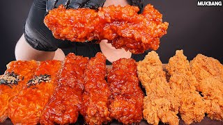 ASMR MUKBANG  KFC Fried Chicken amp Fire Noodles Cheese Stick EATING 양념치킨 amp 불닭볶음면 불닭쌈 치즈스틱 먹방 [upl. by Basso]