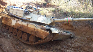 M1 Abrams Tank Stuck in Mud  M1A1 OFF Roading [upl. by Maia]