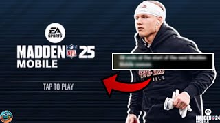 MADDEN MOBILE 25 RELEASE DATE LOOK AT THIS Madden Mobile 24 [upl. by Grobe]