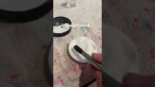 Trying to pick up an acrylic bead with different liquids ￼ [upl. by Eisor]