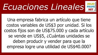 ECUACIONES LINEALES  Problema 11 [upl. by Eddina]