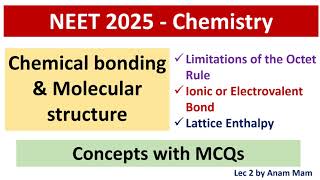 Chemical bonding amp Molecular structureMCQs on Limitations of the Octet Rule Lattice Enthalpy L 2 [upl. by Nivag779]