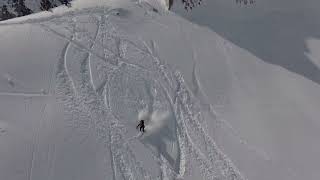 Katie skiing South Munchkin Alaska [upl. by Ahtennek33]