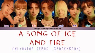 ONLYONEOF – 얼음과 불의 노래 A SONG OF ICE AND FIRE Prod GroovyRoom COLOR CODED LYRICS HANROMENG [upl. by Mloc628]