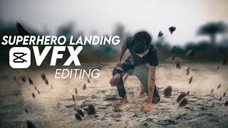 Superhero landing VFX Editing in capcut in hindi  Mobile VFX editing  capcut tutorial  tutorial [upl. by Rehptosirhc]