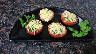 French Provencal Stuffed Tomatoes  French Dish In Indian Style  Lovely Side Dish  Baked Tomatoes [upl. by Cloots]