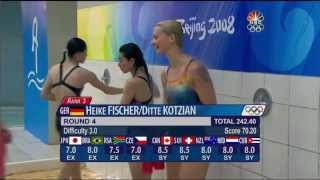 2008 Olympics  Womens Synchro 3 m Springboard Finals [upl. by Ariela]