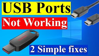 How to Fix USB Ports Not Working in Windows 1011 [upl. by Christiano103]