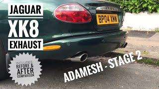 Jaguar XK8  Adamesh Exhaust Sound and Comparison to Stock [upl. by Pearl]