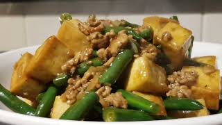 How to cook Green Beans tofu with pork minced  Easy amp Simple Recipe [upl. by Nesto239]