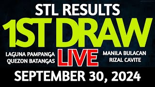 Stl Result Today 1st draw September 30 2024 STL Batangas Live [upl. by Irmine]