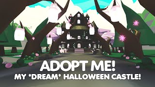 I MADE MY DREAM HALLOWEEN CASTLE FULL tour in ADOPT ME roblox adoptme speedbuild [upl. by Alek]