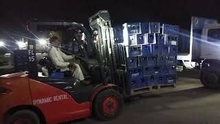 Forklift Unloading Truck  Warehouse Forklift Unloading ForkliftSkills [upl. by Ingemar472]