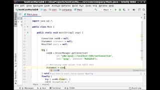 Connecting to a MariaDBMySQL using Java [upl. by Acinomal347]