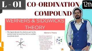 COORDINATION CHEMISTRY I CLASS 12 L1 I JEE I NEET I Werner Theory I Sidgwick Theory [upl. by Ahsiekat]