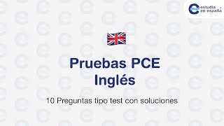 Examen PCE UNED Inglés  Selectividad para extranjeros  Estudiar en España [upl. by Mafala213]