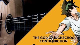 TABS The God of Highschool Opening Contradiction KSUKE ftTyler Carter Fingerstyle Guitar Cover [upl. by Rimaa]