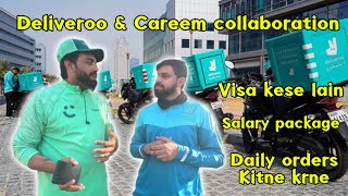 Deliveroo amp Careem Employees collaboration  visa kese liye  Ahmad Raza with Mudassir Bike Rider [upl. by Milak]