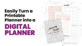 Turn a PDF into a Digital Planner  Turn a Printable Planner into a Digital Planner [upl. by Ellehctim94]