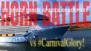 🎺 Epic Horn Battle Carnival Glory vs Utopia of the Seas amp Disney Wish at Port Canaveral 🚢✨ [upl. by Thanos]