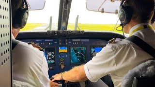 COCKPIT VIEW Aurigny Dornier 228200NG Takeoff Alderney airport ACI [upl. by Giffer]