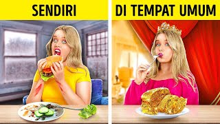 SENDIRI VS DI TEMPAT UMUM  Cara Menjadi Putri Sikap Baik VS Sikap Buruk oleh 123 GO FOOD [upl. by Enimrej784]