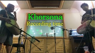 Khorsona dhol Pankaj Bora Debeswar Saikia studio Recording howtorecord DholRecording [upl. by Aimak391]