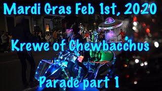 InterGalactic Krewe of Chewbacchus Part 1 Mardi Gras Parade Feb 1st 2020 New Orleans [upl. by Grizelda]