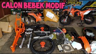 Proses perakitan frame bebek modif body ktm 85 [upl. by Eednas]