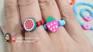 Anel e Pulseira de Miçangas  BBB 21  Muitas dicas e tamanhos Por 🎀 Brenda Muniz 💞 [upl. by Kathie]