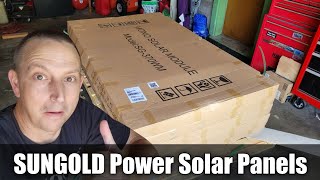 Sungoldpowercom has SOLAR PANELS 370W Mono Black Perc 44kW [upl. by Michella]