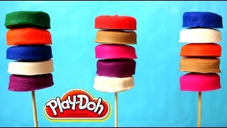 PALETAS DE PLASTILINA PLAY DOH How to Make Play Doh Lollipops  Mundo de Play Doh [upl. by Arleen]