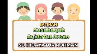 Latihan Musabaqah Aqidatul Awam  SD HIDAYATUR ROHMAN Festival Sastra Religi Musabaqah Aqidatul Awam [upl. by Anjela]