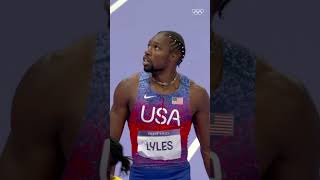 Noah Lyles made it an unforgettable 100m final😍🥇 Olympics Paris2024 [upl. by Larissa]