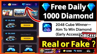 2048 CUBE WINNER REAL or FAKE   FREE FIRE 2048 CUBE WINNER  2048 CUBE WINNER DIAMOND REDEEM [upl. by Joyan580]