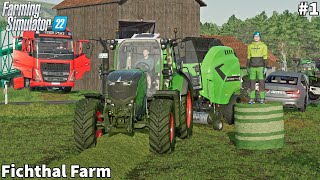 New Career in Bavaria Placing amp Feeding Animals Making Hay Bales│Fichthal│FS 22│Timelapse1 [upl. by Hamer]