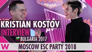 Kristian Kostov Bulgaria 2017 Interview  Moscow Eurovision Party 2018 [upl. by Moynahan809]