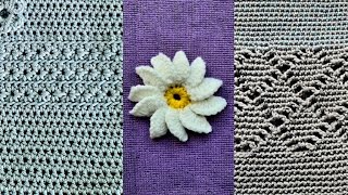 3 Crochet projects Crochet flower bag Crochet square bag Crochet daisy [upl. by Arah]