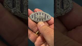 Art Deco Diamond amp Gemstone Brooch [upl. by Hudis]