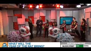 Lion Dance  Toronto Breakfast Television CNY 2020  Hong Luck Kung Fu Club  多倫多康樂武館 [upl. by Lucian]