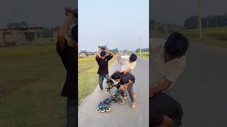 Unbelievable Inline Stunts That Will Shock You 😱🛼 skating skate skater shorts skateboarding [upl. by Rajewski]