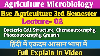 BacteriaCellStructure ChemoautotrophyPhotoautotrophy Growth Microbiology Lecture 02 [upl. by Rosenkrantz]