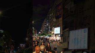 Nightlife in Bucharest Victory Square street closed for pedestrians Great vibes bucharestvibes [upl. by Nylidnam]