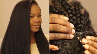 How to Put in a Sew In Weave on Yourself Most Natural Looking [upl. by Ahdar]