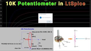 10K Potentiometer in LT Spice  Design amp Simulate Potentiometer in Lt Spice 💻 [upl. by Sabrina]