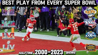 Best Play From Every Super Bowl Since 2000 Halftime Songs Included [upl. by Sauls854]