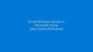 Enroll the device into Intune [upl. by Cenac]